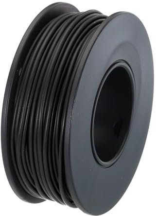 QUARKZMAN 28 Gauge Silikon Draht 28AWG Elektrischer Draht Litze Verzinntes Kupfer Hochtemperatur-Anschlussrolle 15m Schwarz für Auto-Modell Elektrogeräte