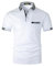 VMSUCIJ Men's Polo Shirts Short Sleeve Cotton Regular-Fit Collared Golf T-Shirts with Real Pocket,White 24,L