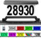 AEUHWDU Solar Mailbox Numbers, Belt With Remote Control Solar Mailbox Light, LED Acrylics 9 Color Lighting Modes, Double Side Illuminated Design Solar Mailbox Light Numbers.
