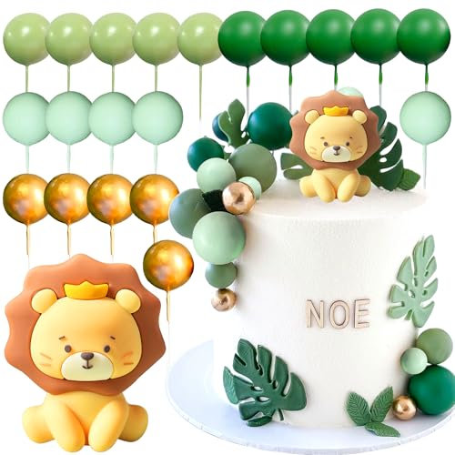 JeVenis Wild One Tortendeko Safari Tortenaufleger Waldtiere Kunchen Deko Tiere Tortendeko Dschungel Tortenaufleger Kinder Kunchen Deko 1. Geburtstag Junge