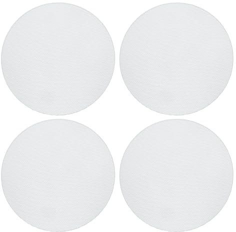 X AUTOHAUX Universal 7 Inch Speaker Grills Mesh for Audio Subwoofer 182x6.5mm Grille without Frame White - Pack of 4