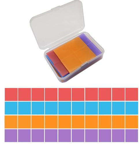 DOETYD 40 Pcs Diamond Art Painting Wax Squares 5D Square Diamond Painting Glue Clay Pads with Storage Box DIY for Arts Embroidery Cross-Stitch Gem Accessories