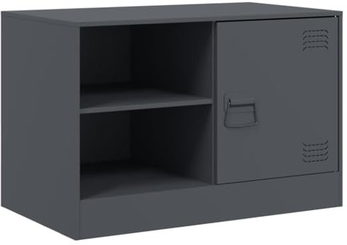 vidaXL TV-Schrank Anthrazit 67x39x44 cm Stahl