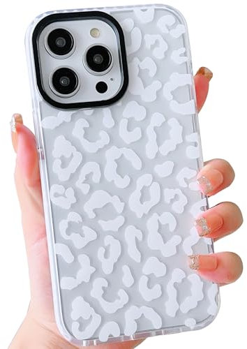 ECZOIL Compatible for iPhone 14 Pro Max Case,Cute Clear Leopard Cartoon for Women Girl Soft TPU Shockproof Anti-Yellow Protective Phone Case for iPhone 14 Pro Max-Leopard