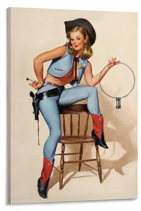 Gil Elvgren Wandkunstdrucke, Poster A Key Situation von 1967, Leinwand-Kunstdruck, Poster, Foto, Gemälde, Poster, Raumdekoration, 40 x 60 cm