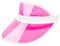 Bismaa Unisex 80s Style Retro Neon Sun Visor - Womens Golf Visor Hat for Sports Fancy Dress UK, Pink-1-