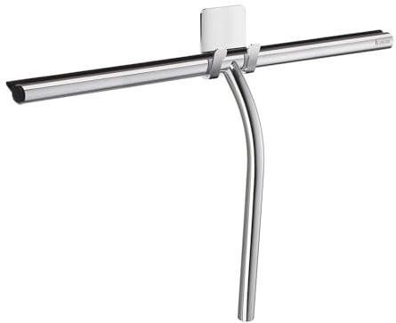 Smedbo SIDELINE Serie Duschabzieher mit selbstklebendem Haken Verchromter Edelstahl Silikonklinge 400 x 210 mm
