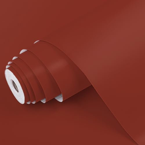 Dimex Klebefolie Uni MAT DUNKELROT Möbelfolie Dekofolie - Türfolie Küchenfolie Schrankfolie Tischfolie | 45 cm x 1 m