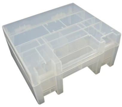 CIYODO Transparente Tragbare Batterie Aufbewahrungsbox Mit Leckschutz Geeignet Für Aa Aaa Batterien Geordnete Fächer Für Batterien Kompakt Und Leicht Für Mobiles Verstauen