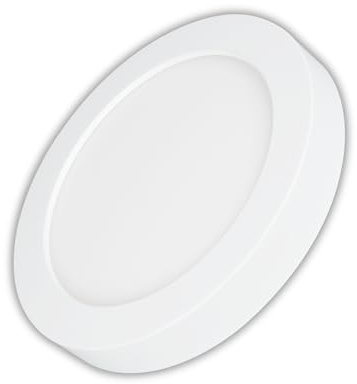 LUXULA LED Aufbauleuchte CIRCLE - ø226x35mm, 18W, 1880lm - 3000K 4000K 6000K einstellbar - Spot Aufbaupanel mit Diffusor, matt, rund