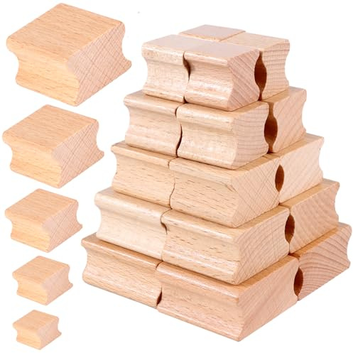 20 Stück Holzstempel Blöcke, Hartholz Stempel Blanko | 5 Größen leere Stempelhalterungen, Für Kreative Bastelprojekte Und Individuelles