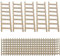 Mini échelle 40pcs 2,4 pouces Petite décoration d'échelle et 5 pcs 5,9 pouces petits en bois, pour l'artisanat de bricolage, accessoires de jardin de fées, décoration de maisons de poupée, accessoire