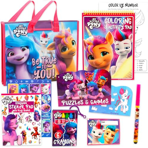 My Little Pony Ultimatives Aktivitätsset – Portfolio mit Malbüchern, Aufklebern, Spielen, Puzzles, Zeichnen und mehr, My Little Pony Aktivitäten für Mädchen, Kinder
