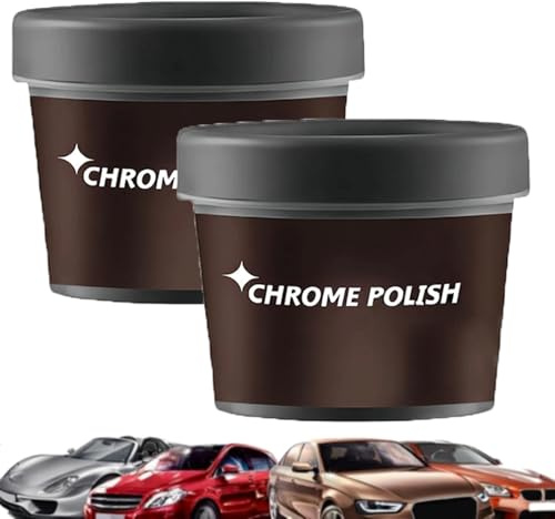 Quick Effective Metal Restoration Paste, Metal Polishing Paste, Chrome Restoration And Rust Remover, Restores To Gleaming Luster (2 Bottles)