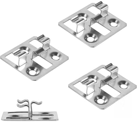 SUPAWAY 100 pièces Attaches pour lames de terrasse WPC en acier inoxydable, Clips cachés, entretoises pour Fixation de lames WPC/BPC (Argent, écart 3mm, hauteur 7mm)