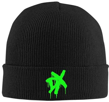 QIOEURYU Retro gestrickte Mütze D Generation X DX Legacy Strickmanschetten für Unisex warme Hauben Mützen Mützen Festivalgeschenke