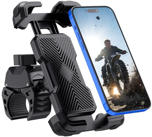 Grefay Fahrrad Handyhalterung Handyhalter Motorrad Handy Fahrradhalterung | Lenker Halter für E-Bike Roller Scooter, Handyhalterung Lenker für iPhone 17 16 Pro Max, Samsung Galaxy S24, mit 360° Drehbar