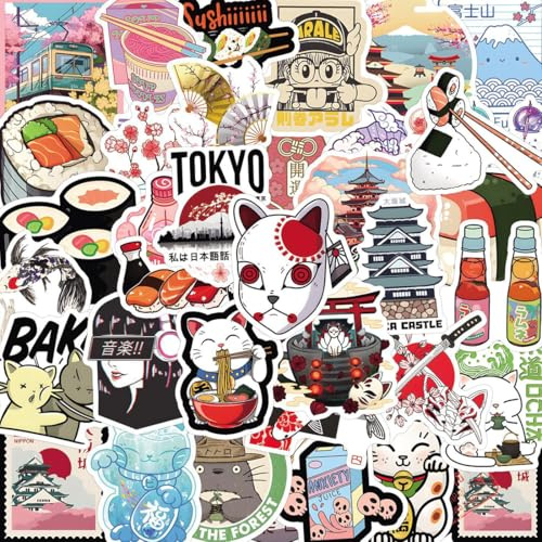GWEOR 55 Totoro Aufkleber, Wasserfeste Vinyl Stickers für DIY Dekoration, Graffiti Style Decals für Auto Motorräder Laptop Fahrrad Skateboard Snowboard Gepäck Aufkleber und mehr