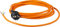 as - Schwabe PUR Baustellen-Anschlussleitung 3 m – Robuste Leitung 230 V, 16 A mit Polyurethan-Außenmantel H07BQ-F 3G1,5 - Schutzkontaktstecker, Ende 30 mm abgemantelt, Orange – IP44-70909