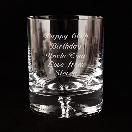 Personalised Whiskey Glass Birthday Gift 18th 21st 30th 40th 50th 60th 70th 80th