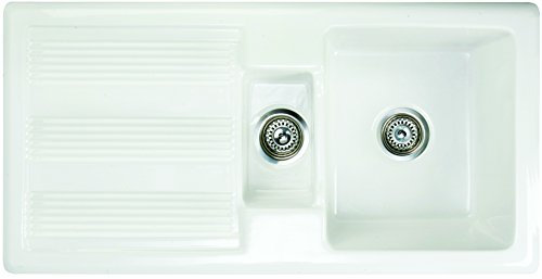 Rak Ceramics GOSINK1V2 Gourmet Sink 1 MKII, 1.5 Bowl with Single Contemporary Reversible Drainer