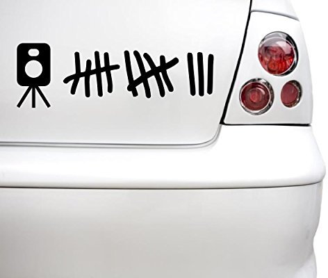 timalo® Autoaufkleber - Strichliste Blitzer - Sticker Auto Selbstklebend sp021-22x8cm-schwarz