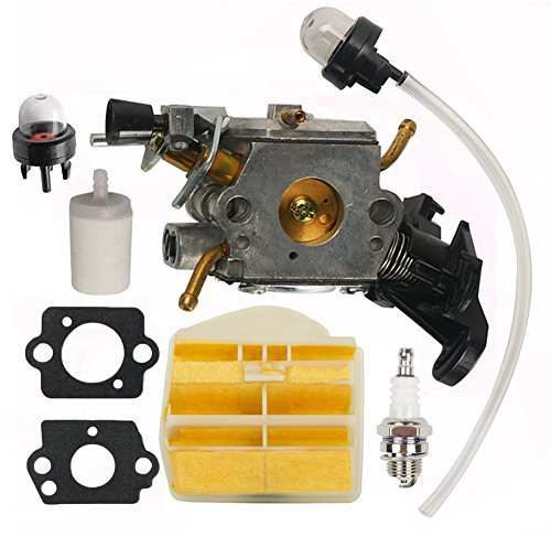 OxoxO carburador con filtro de aire con filtro de combustible para motosierra Husqvarna 445 445E 450 450E