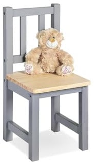 Pinolino Kinderstuhl Fenna für Kinderzimmer, grau/Natur, normal