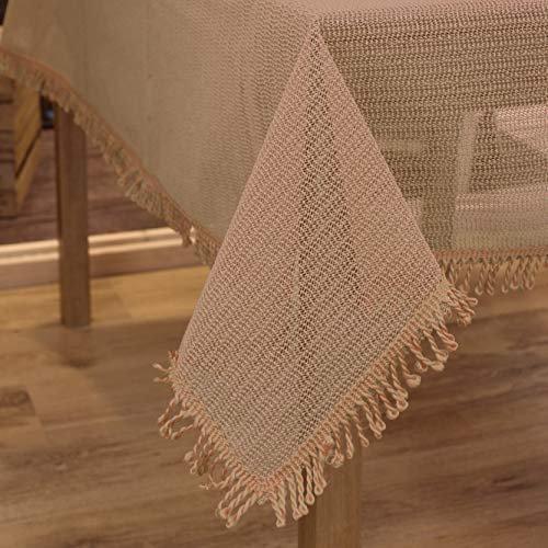 KAMACA Wetterfeste geschäumte Outdoor Tischdecke ABWASCHBAR WETTERFEST SCHMUTZABWEISEND Weichschaum (130 x 220 eckig, Cappuccino geschäumt)