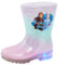 Disney Frozen 2 Girls Light Up Wellington Boots Elsa Anna Lampeggianti Luci Neve Pioggia Stivali, Blu, 24 EU