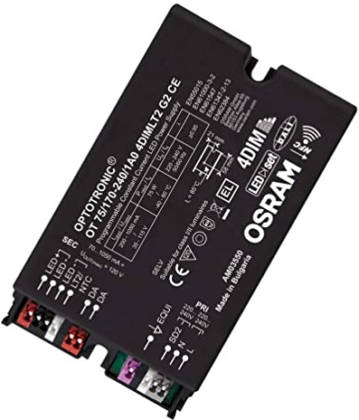 OSRAM alimentatore elettronico, OT 4DIM IP20 Outdoor, Alimentatore elettronico LED CC DIM 4DIM/DALI, OT 75/170-240/1A0 4DIMLT2 G2 CE