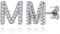 ChicSilver Silber Damen Anfangsbuchstabe M Ohrstecker mit Zirkonia Initiale Buchstabe Ohrschmuck für Hochzeit Verlorbung