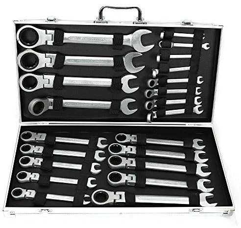 Maul Ratschenschlüssel Ringratschenschlüssel Satz 6-32mm Werkzeug Set 22 tlg