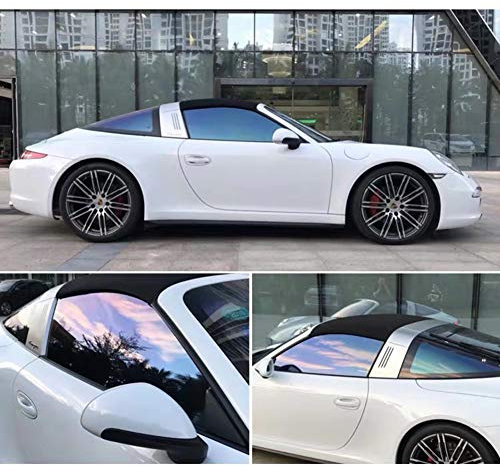 XhuangTech Car Window Tint - Chameleon Purple, 20% VLT, 90% Heat Insulation, Anti-Glare Solar Film for Side Window (0.75x3M)