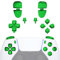 eXtremeRate Boutons Remplacement pour ps5 Manette BDM-030/040/050, Kit de Boutons Chromé Vert pour ps5 Manette BDM-030/040/050, D-Pad R1 R2 L1 L2 Triggers Share Options avec Outils