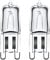 Halogenlampe G9 25W 230V Backofenlampe, G9 Halogen Leuchtmittel für Backofen, Mikrowelle, Oleranz bis 300 Grad C, 2er Pack