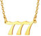 U7 Edelstahl Gold Kette mit Engelnummern 777 Anhänger Damen Engelszahlen 777 Halskette Zahlen Ketten Halsschmuck Angel Number Kette Schlüsselbeinkette Glücklich Numerologie Modeschmuck für Hochzeit