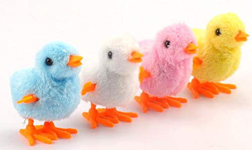 4 Küken deko ostern,schlüpfendes küken im ei,osterdeko küken kücken küken mini osterküken ostern chenille küken springen huhn plüsch küken party favors dekoration für kinder (zufällige farbe)