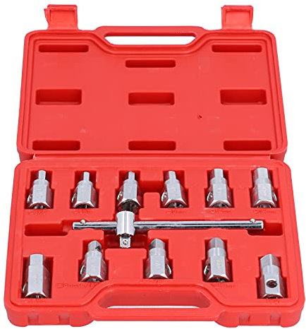 12 Stück Ölablassschrauben Set, Auto Ölablasswanne Stecker Schlüssel Steckschlüssel Set Universal Reparaturwerkzeug für Motoren Achsen Getriebe Autoreparatur