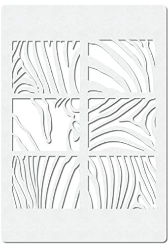 Herterich Products Airbrush Schablone für Zebra Fellmuster - Tattoo und Graffiti Stencil Vorlage