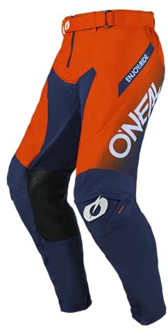 O'NEAL | Motocross-Shirt Langarm | MX MTB Mountainbike | Leichtes Material, ergonomischer Slim Fit Schnitt für perfekte Passform | Mayhem Jersey Hexx V.24 | Erwachsene | Blau Orange | Größe L
