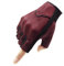 Harssidanzar Herren Vollfinger Ziegenleder Touchscreen Motorrad Fingerlose Handschuhe GM037EU,Rot-Schwarz,Größe L