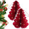 weihnachtliche Schmuck Dekoration (Baum klein 2er Set, Rot)