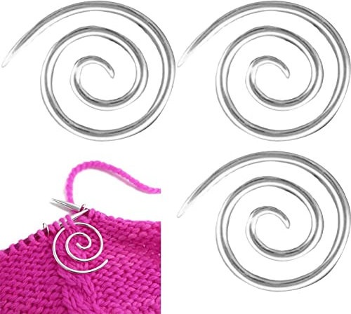 Bemvp Metall -spiralkabel -Strick -Nadel 3pcs Kreisförmige Strick -Nadel -handgefertigte Schalstift Garnfadenwebwerkzeuge