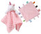 CREVENT Baby Schmusetuch,Plüsch Komfort Schnuffeltuch für Neugeborene,Weich & Waschbar Kuscheltuch Schlaftier für Babys und Kleinkinder,Spielzeug 0+ Monate (Rosa Einhorn + Etikett)