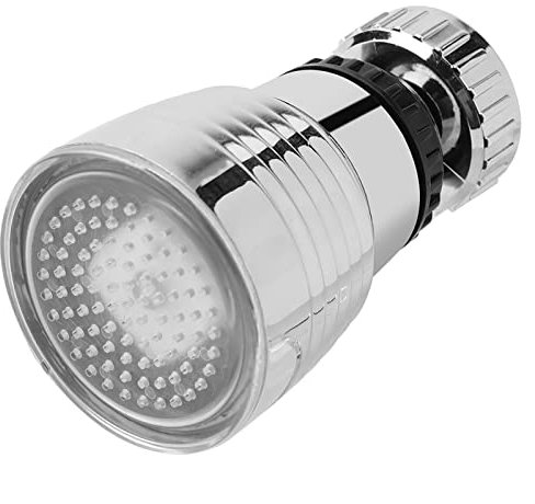 Tbest led Wasserhahn aufsatz,leuchtender+Wasserhahn,Spülenbelüfter LED Beleuchtet 360 ° Swivel 3Colors Temperaturgesteuerte LED-Licht Küchenspüle Wasserhahn Sprühkopf Sprüher