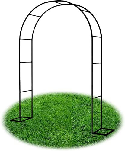 Arco Giardino in Ferro, Arco Pergolato Da Giardino Con Base, Metallo Graticcio Struttura Resistente Alle Intemperie Nero,Verde,W1.2M*H2.2M