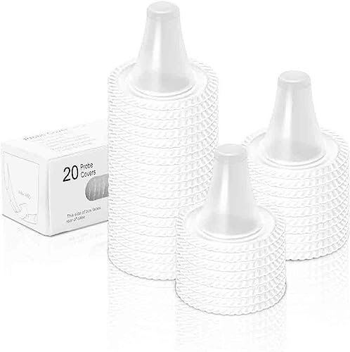 100 Pack Ohr-Thermometer Abdeckungen Ersatz Sonde Abdeckung Tipps Objektiv Filter, Nachfüllkappen für alle Braun Modelle Digital Thermometer Einweg-Abdeckungen