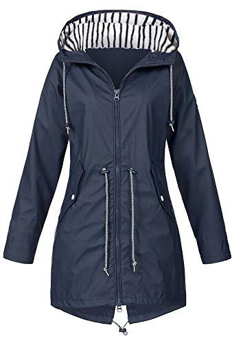 Damen Mantel Lammfell Solide Damenmantel mit Kapuziner-Outdoor-Regenwesten Jacke für Frauen