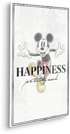 Disney Keilrahmenbild im Echtholzrahmen - Mickey Be Kind - Größe 40 x 60 cm - Kinderzimmer, Leinwandbild, Wandbild